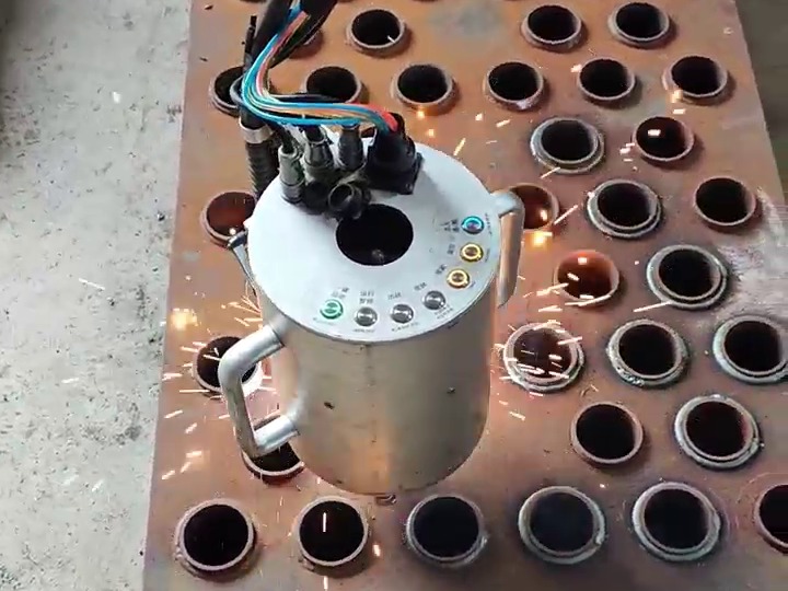 Tube-to-tubesheet welding on a boiler tubesheet